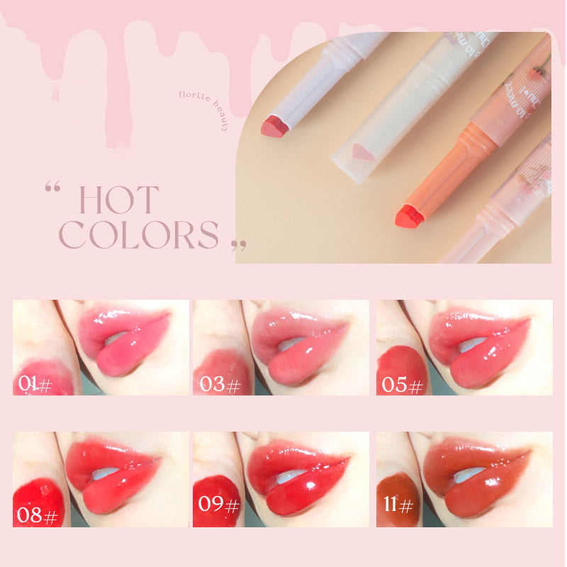 FLORTTE First Kiss Love Stick Lipstick pen with mirror and vibrant shades