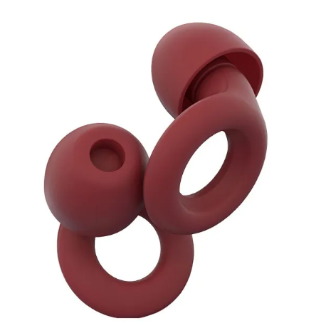 Noise-reducing earplugs made of soft silicone for comfortable all-night wear with storage box