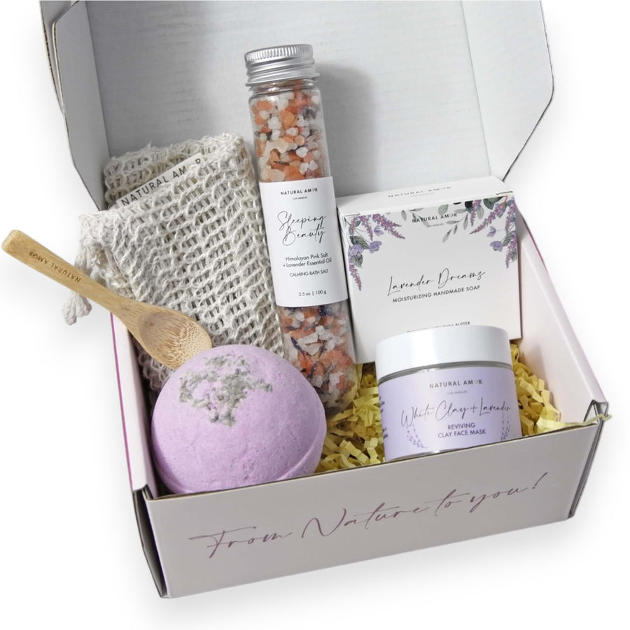 Natural Lavender Spa Gift Box for Women