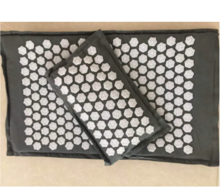 Acupressure Lotus Massage Cushion Set with lotus-shaped points, cushion, pillow, and storage bag for muscle relaxation and acupressure therapy