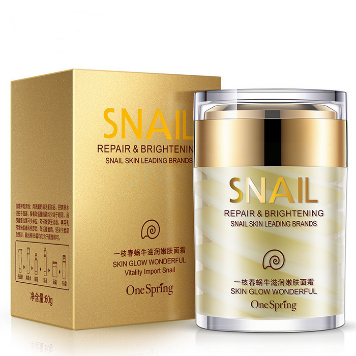 Jar of Snail Repair & Brightening Cream moisturizing face cream with snail mucin for smooth skin