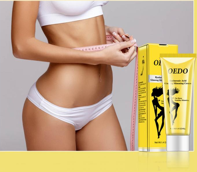OEDO Hyaluronic Acid Ginseng Slimming Cream jar with natural ingredients and body contouring benefits