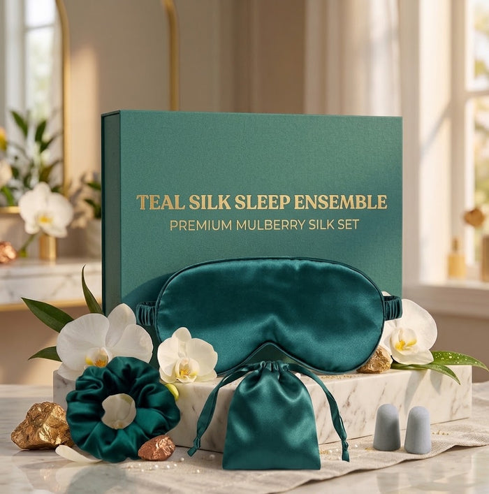 Silk Satin Sleep Mask – Dark Green