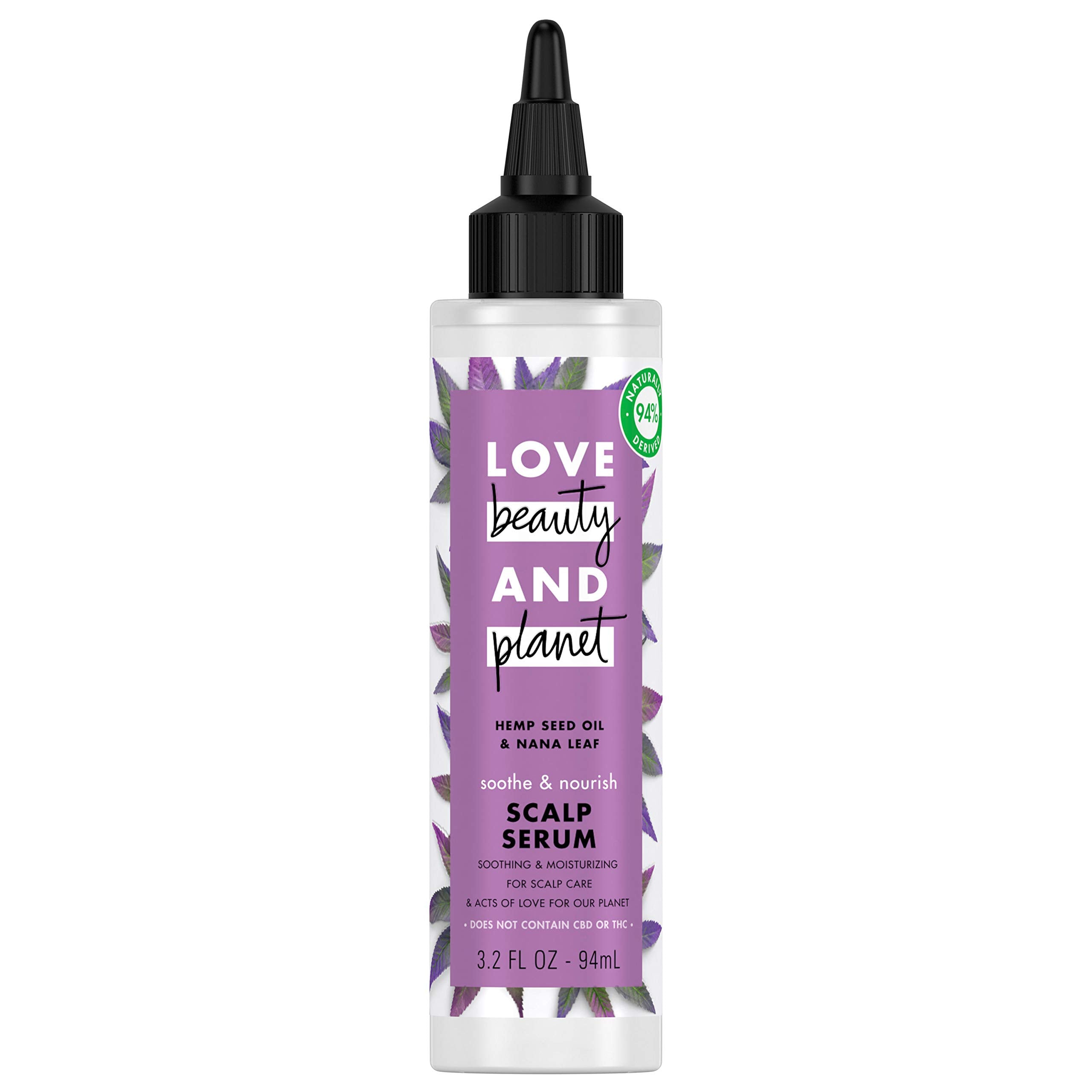 Love Beauty & Planet Hemp Scalp Serum bottle with natural ingredients and eco-friendly packaging