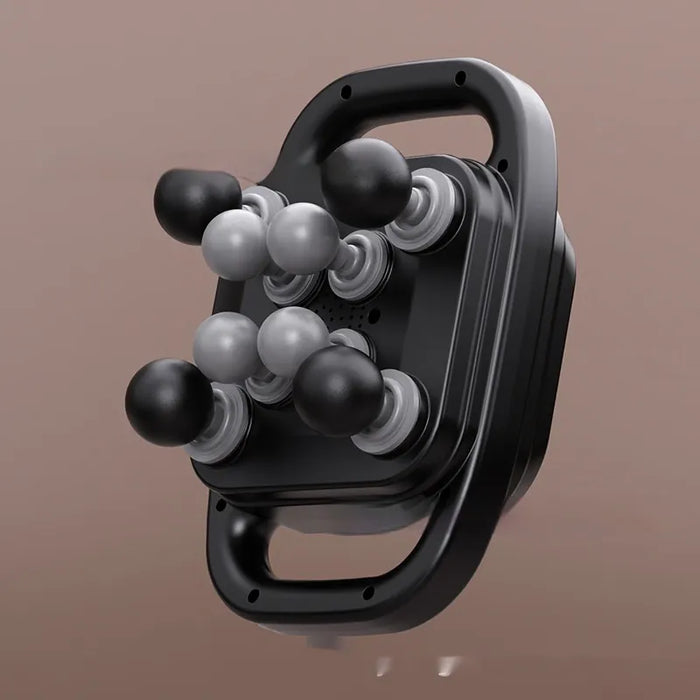 8-Head Massage Gun with 8 interchangeable heads and hot compress for deep tissue muscle relief