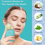 Reusable silicone facial ice mold in multiple colors for cooling and skincare massage