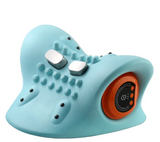 Portable Neck Massager Pillow ergonomic memory foam cushion with gentle massage and breathable fabric cover
