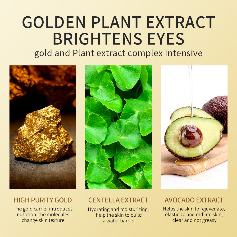 Avocado and Gold under eye masks pack with 60 hydrating gel patches for brightening and soothing eyes