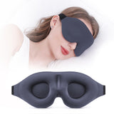 Breathable light-blocking black 3D contoured sleep eye mask for comfort and relaxation