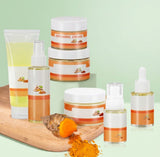 Turmeric Skincare Set: Toner, Cream, Serum, Mask, Scrub