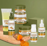Turmeric Skincare Set: Toner, Cream, Serum, Mask, Scrub