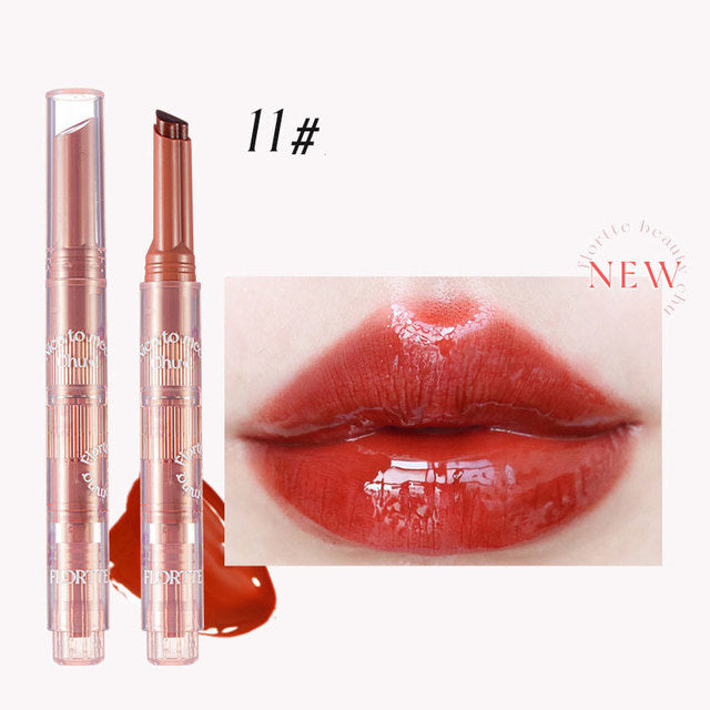 FLORTTE First Kiss Love Stick Lipstick pen with built-in mirror and vibrant shades