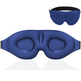 Breathable light-blocking 3D contoured sleep eye mask in black polyester fiber for comfortable restful sleep