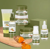 Turmeric Skincare Set: Toner, Cream, Serum, Mask, Scrub