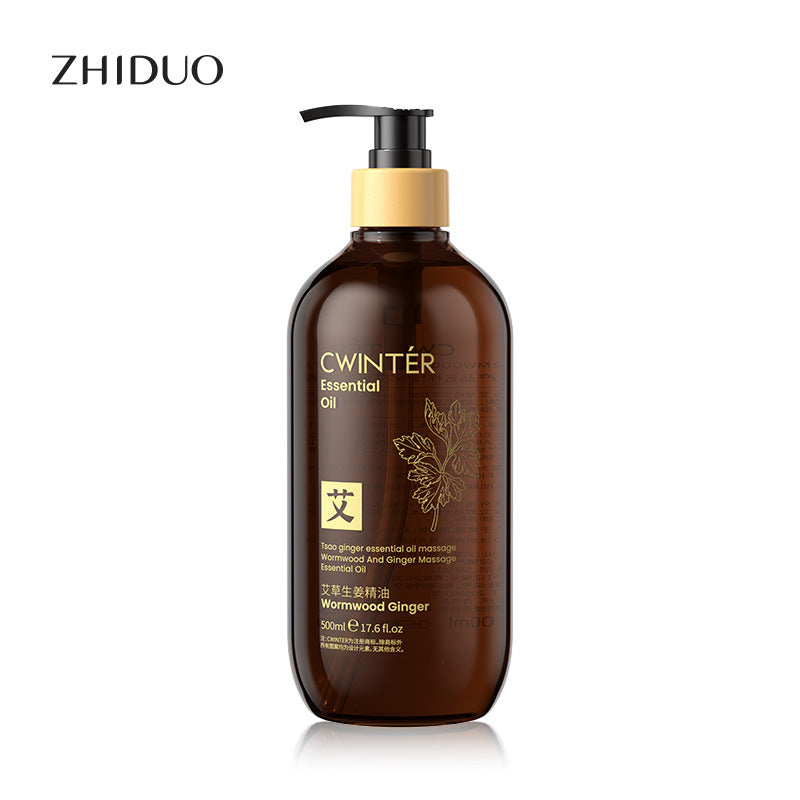 500ml bottle of Ginger Essential Oil for body care and moisture