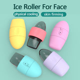 Reusable silicone facial ice mold in various colors for cooling and skincare massage