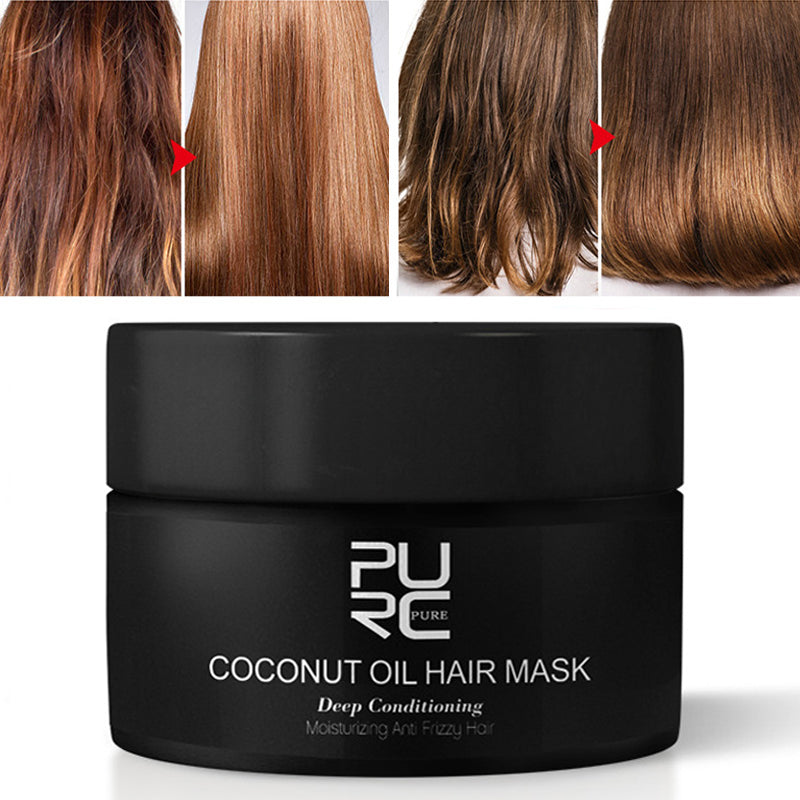 Anti-Shedding Smooth Hair Mask with coconut fragrance for frizz control and hair repair