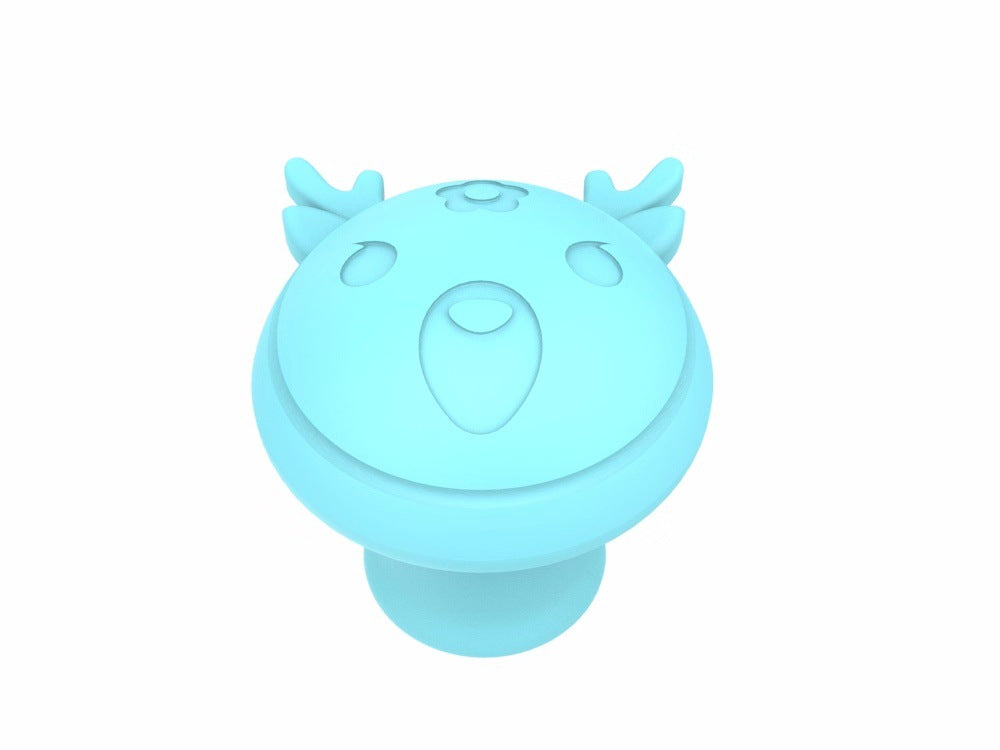 Facial Slimming Device jaw toning tool in light blue and pink with deer and bear designs for V-shaped face sculpting