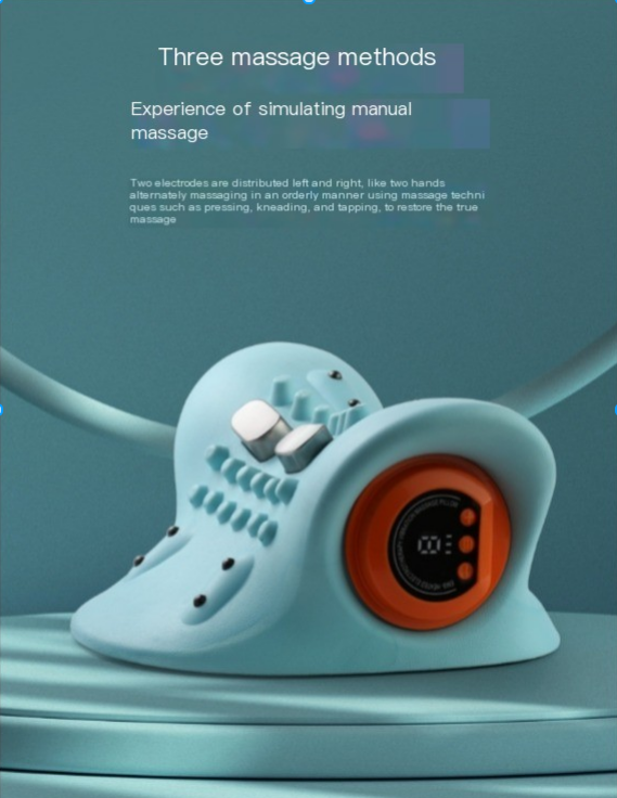 Compact portable neck massager pillow with ergonomic memory foam and breathable cover for neck support and gentle massage