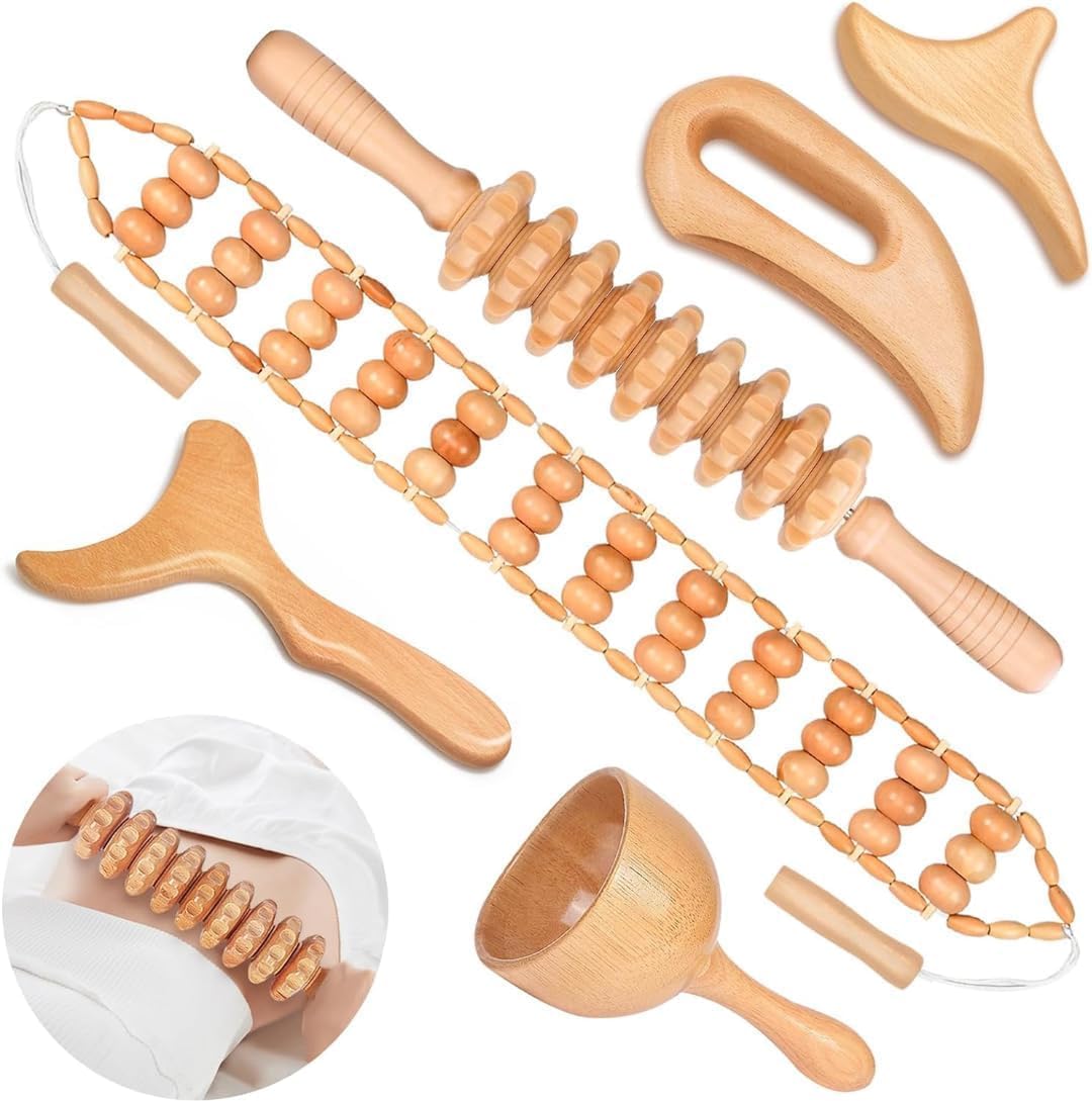 12-Piece Wooden Body Massage Tool Set