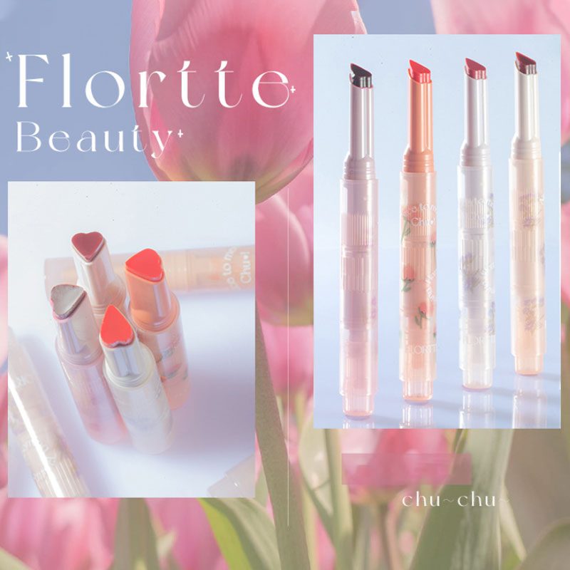 FLORTTE First Kiss Love Stick Lipstick pen with mirror and vibrant shades