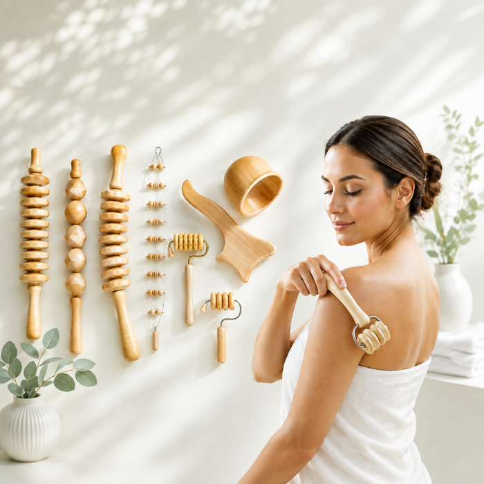 12-Piece Wooden Body Massage Tool Set