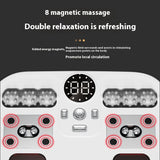 Charging Automatic Kneading Foot massager in white and gray with 8 magnetic massage nodes and digital display for local circulation.