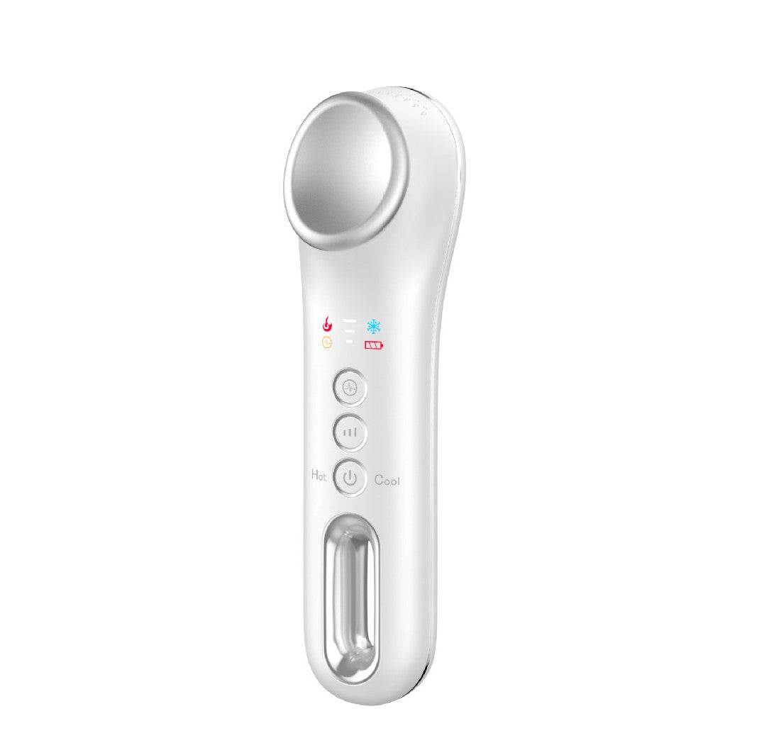 Smart Eye Massage Device with soothing eye mask in gold and silver colors for relaxation and eye rejuvenation