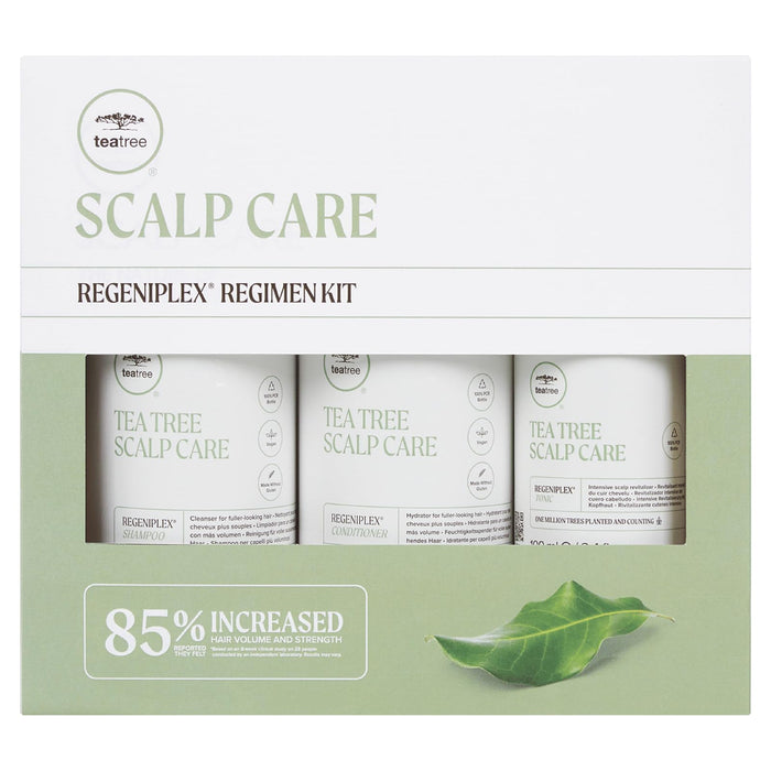 Tea Tree Scalp Care Regeniplex Regimen Kit with anti-thinning shampoo for thicker hair