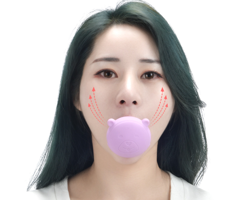 Facial slimming device for jaw toning and V-shaped face enhancement in pink color with deer design