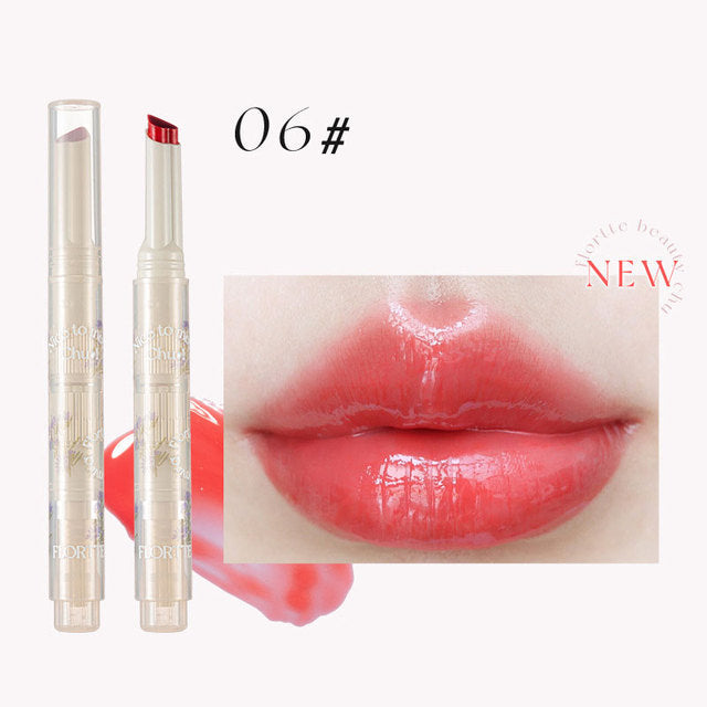 FLORTTE First Kiss Love Stick Lipstick pen with mirror and moisturizing formula