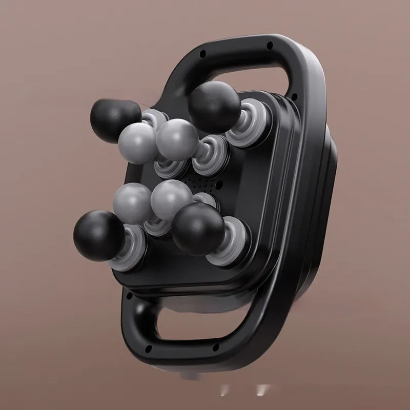 8-Head Massage Gun with 8 interchangeable heads and hot compress for deep tissue muscle relief