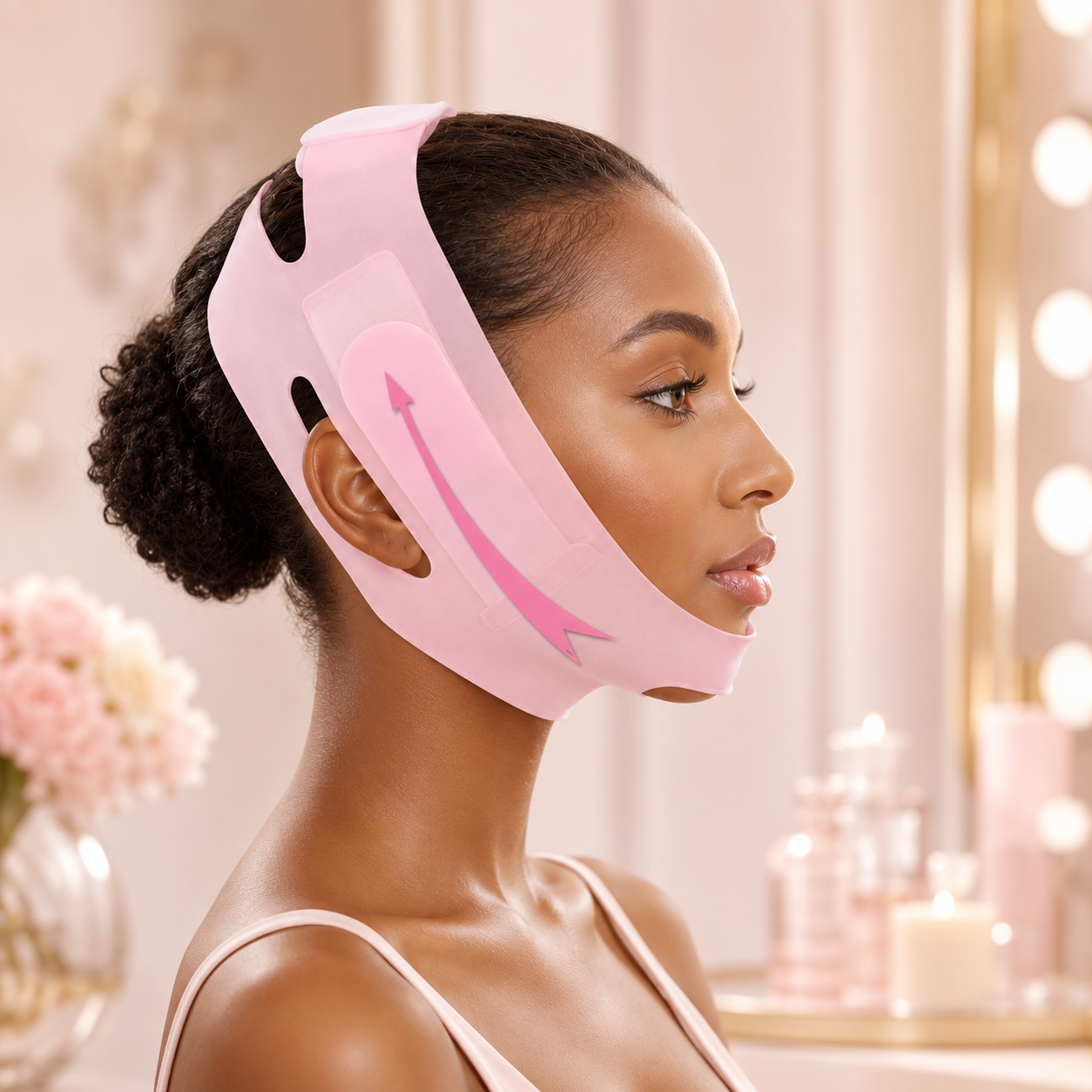Face Lift Silicone reusable soft silicone face slimming mask with adjustable straps and ergonomic fit